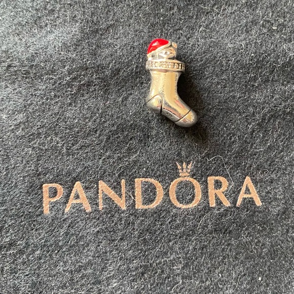 Pandora Silver teddy bear stocking charm - Picture 2 of 3